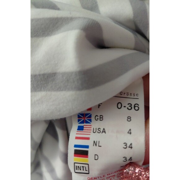 Saint James Stripe Boat Neckline 3/4 sleeve T-shirt Top Polyamide Size 4US - Picture 5 of 8